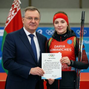 НОК Беларуси поздравил Дарью Домрачеву с днем рождения и отметил ее победы